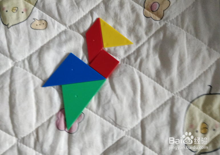 用七巧板智力拼图怎么拼鹳？