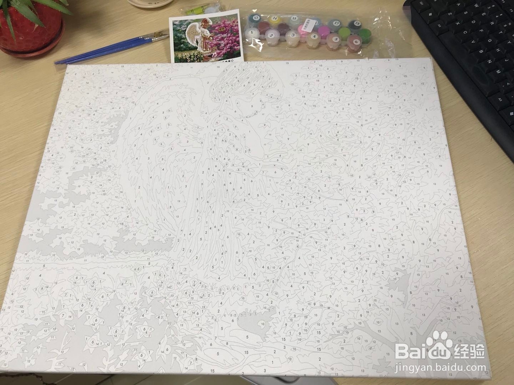 我的第二幅油画:天使的爱怜