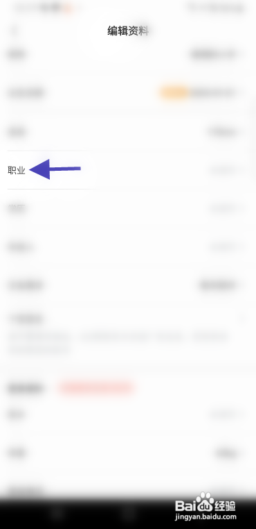 甜柚APP修改职业信息怎样操作