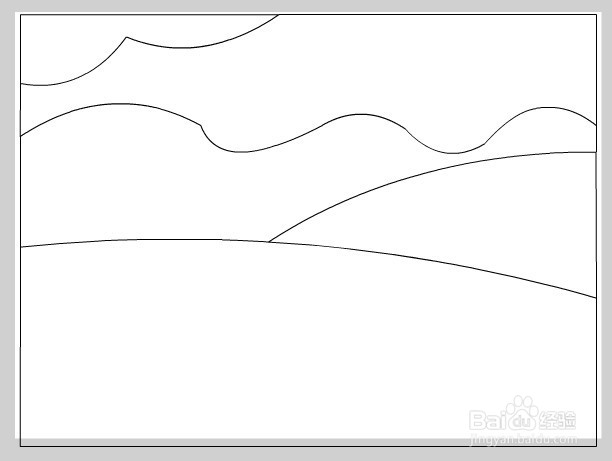 Flash绘制一个山丘的场景