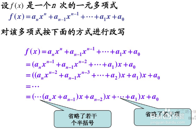 秦九韶算法步骤