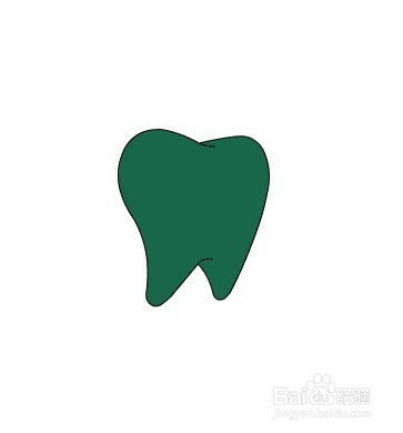 flash如何绘制一个卡通牙齿的教程