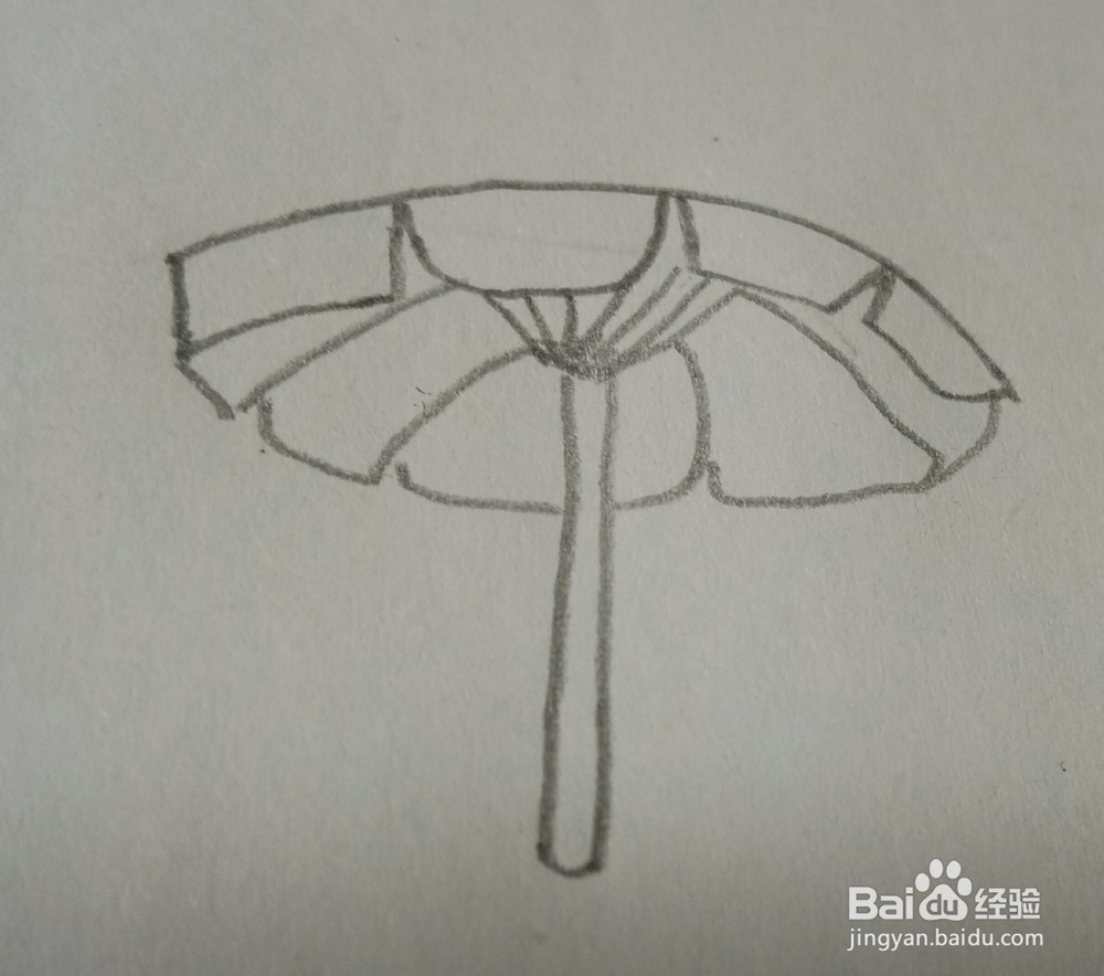 儿童简笔画伞的画法八