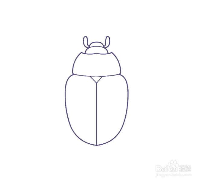 如何画甲虫的简笔画