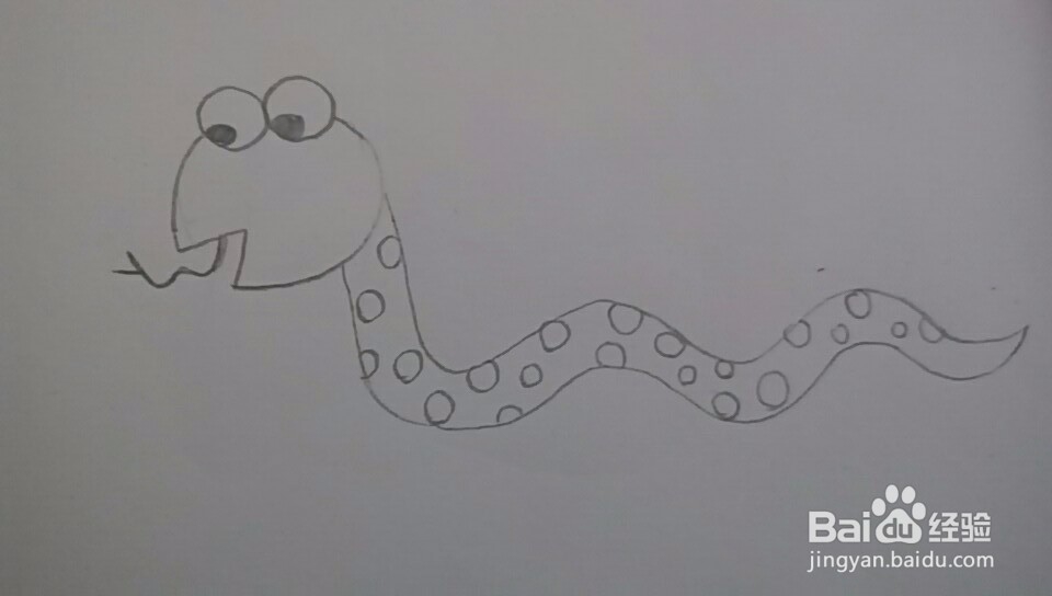 多妈简笔画动物一只小蛇