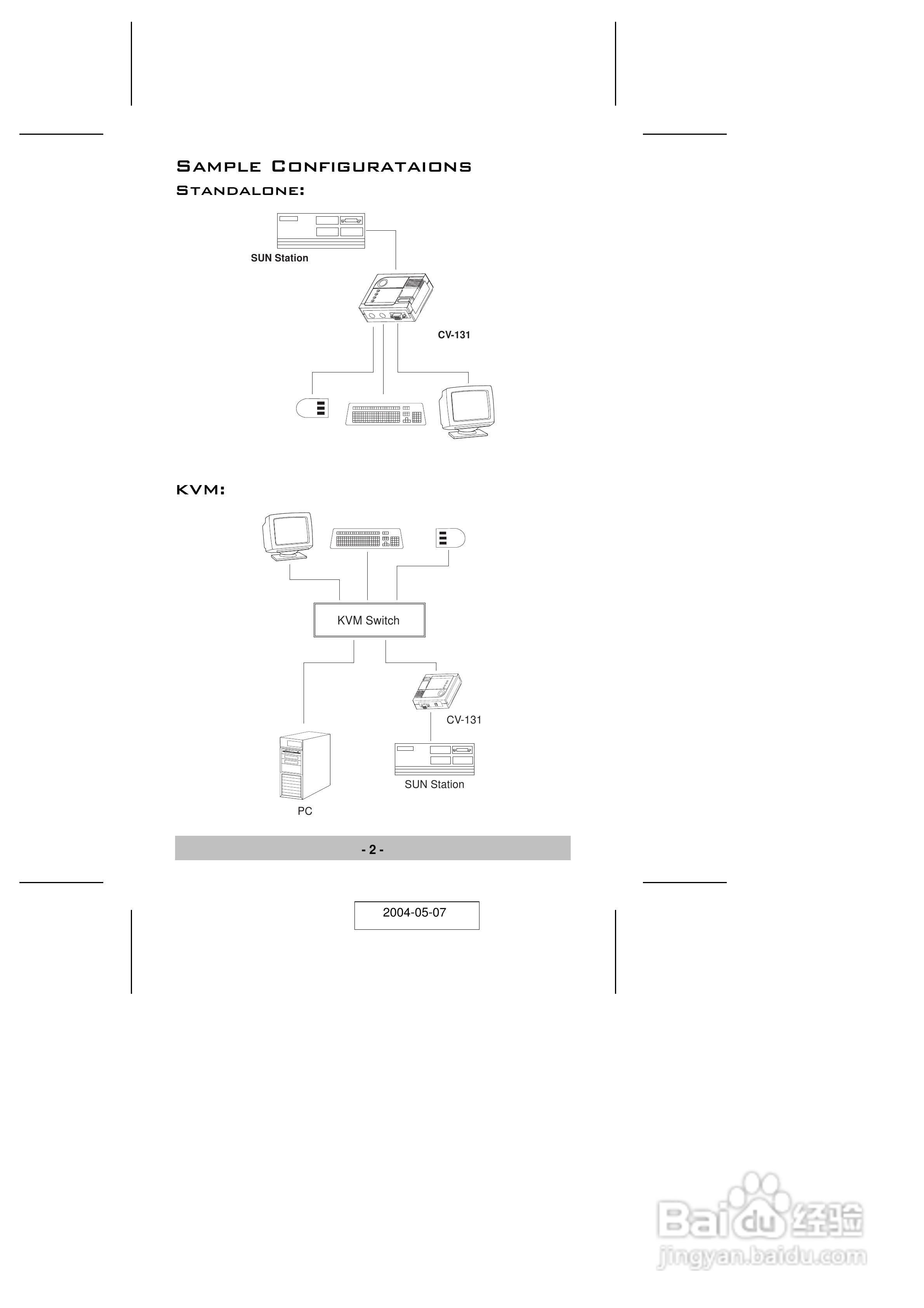 宏正CV131型多电脑切换器说明书