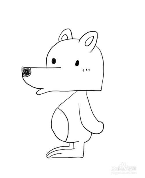 简笔画:小狐狸简笔画步骤图