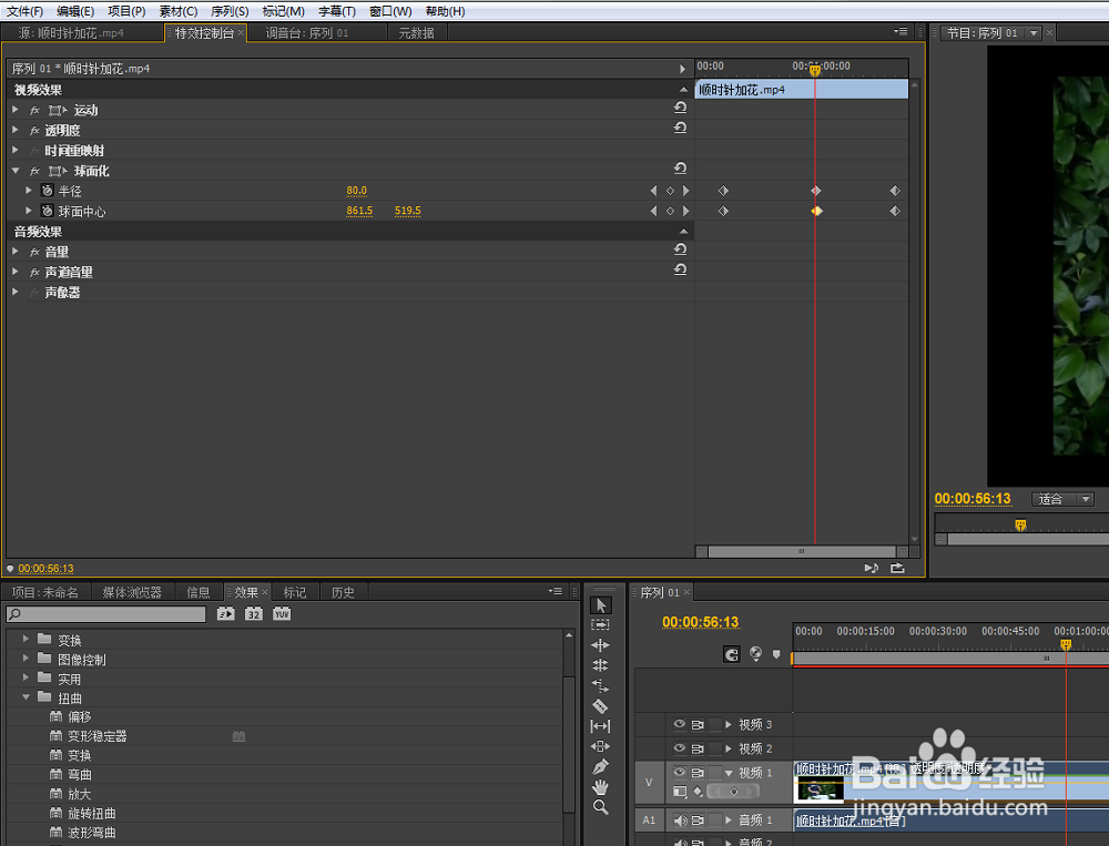 球面化效果premiere