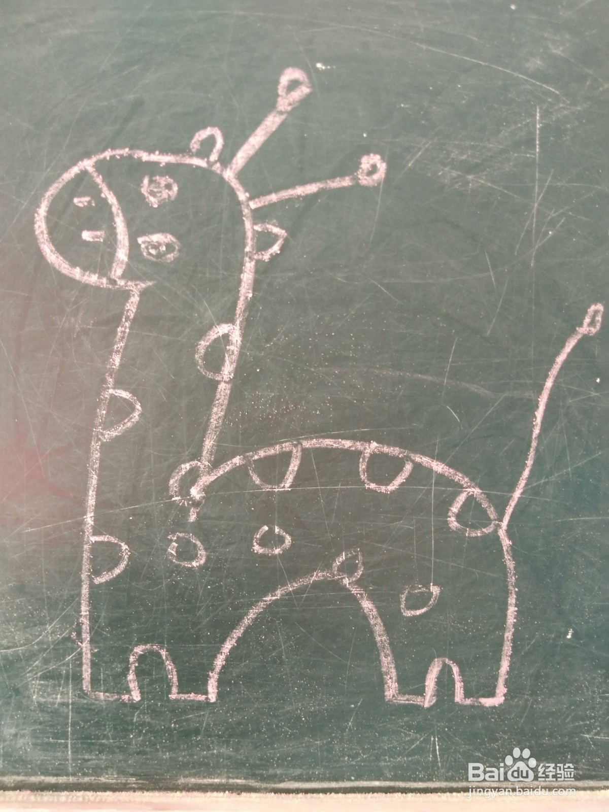 “长颈鹿”的简笔画法