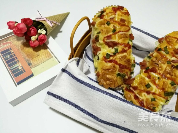 葱香芝士火腿面包