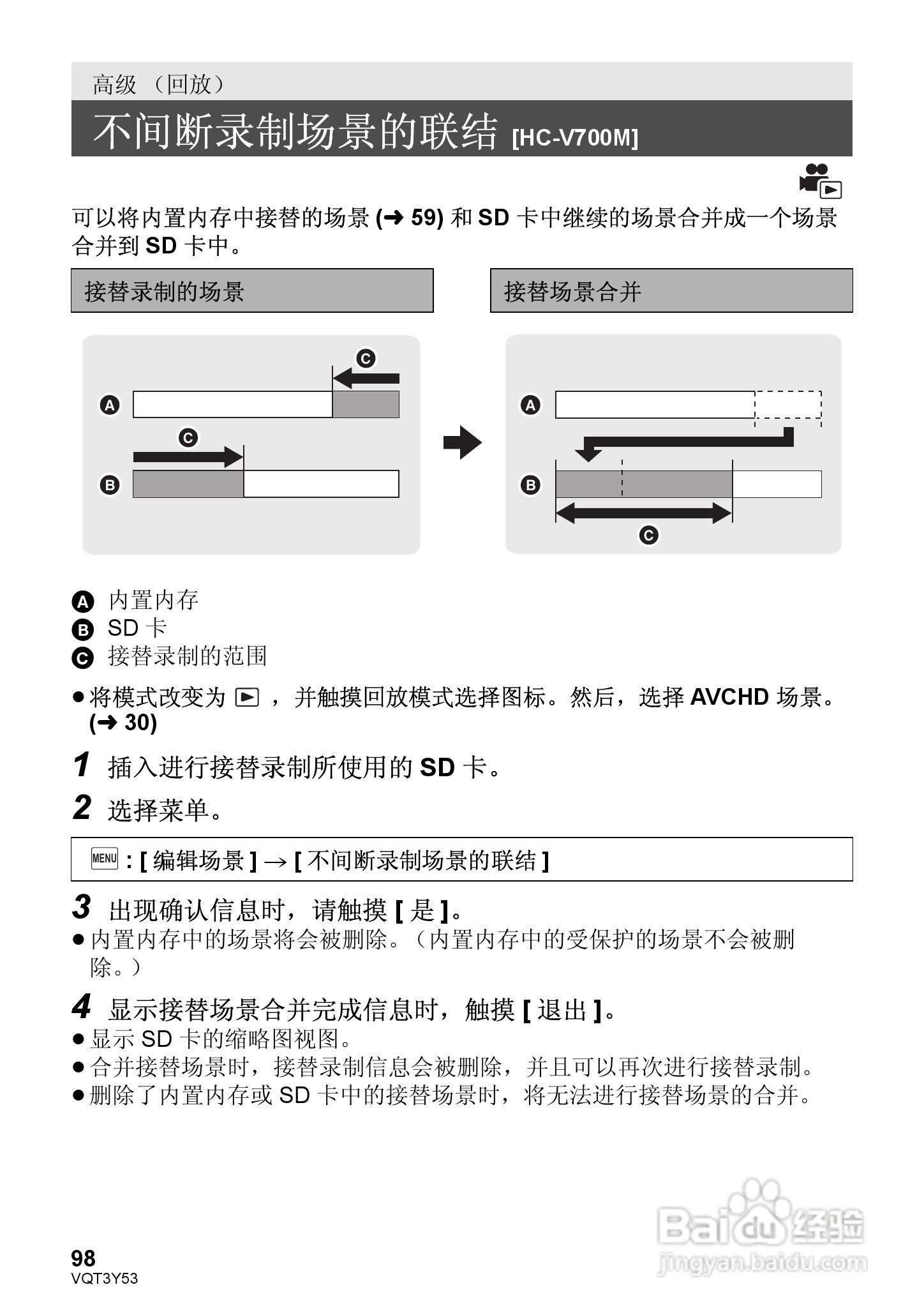 松下HC-V700MGK数码摄像机使用说明书:[10]