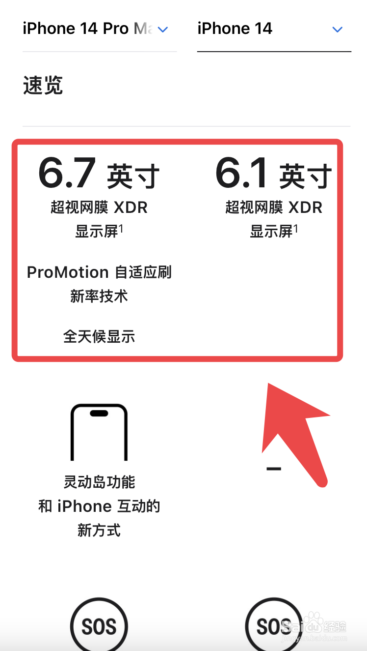 苹果手机屏幕大小尺寸怎么对比
