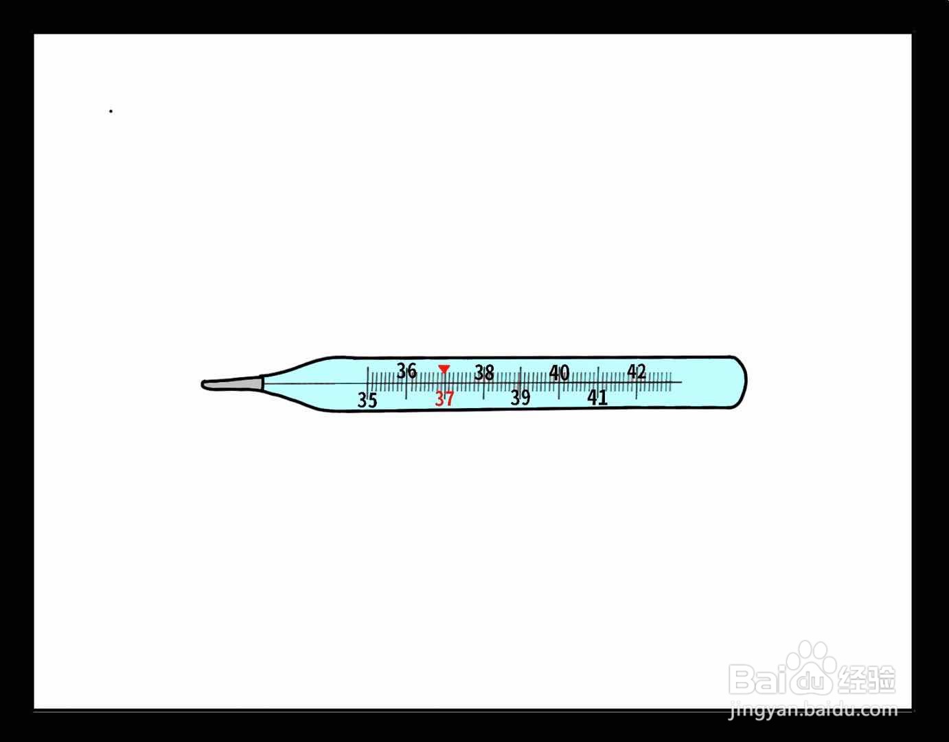 怎么画体温计简笔画
