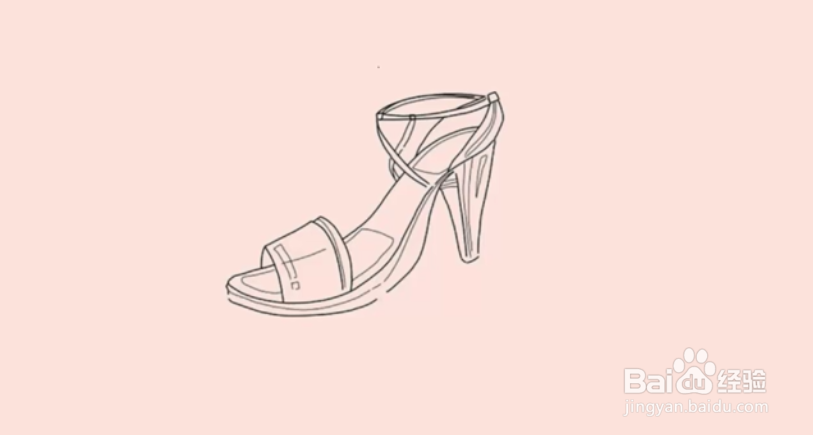 如何画高跟鞋简笔画