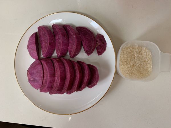 快手早餐之紫薯米糊