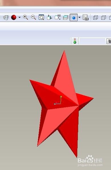 Pro/e5.0如何创建立体红色五角星？带六个尖角的