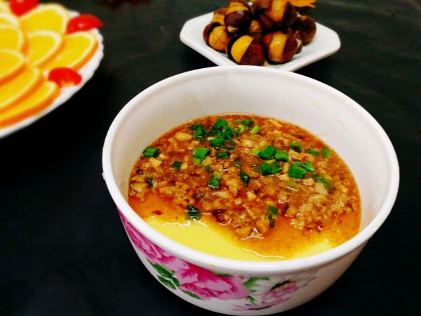 香菇肉末鸡蛋羹+#柏翠辅食节-营养佐餐#