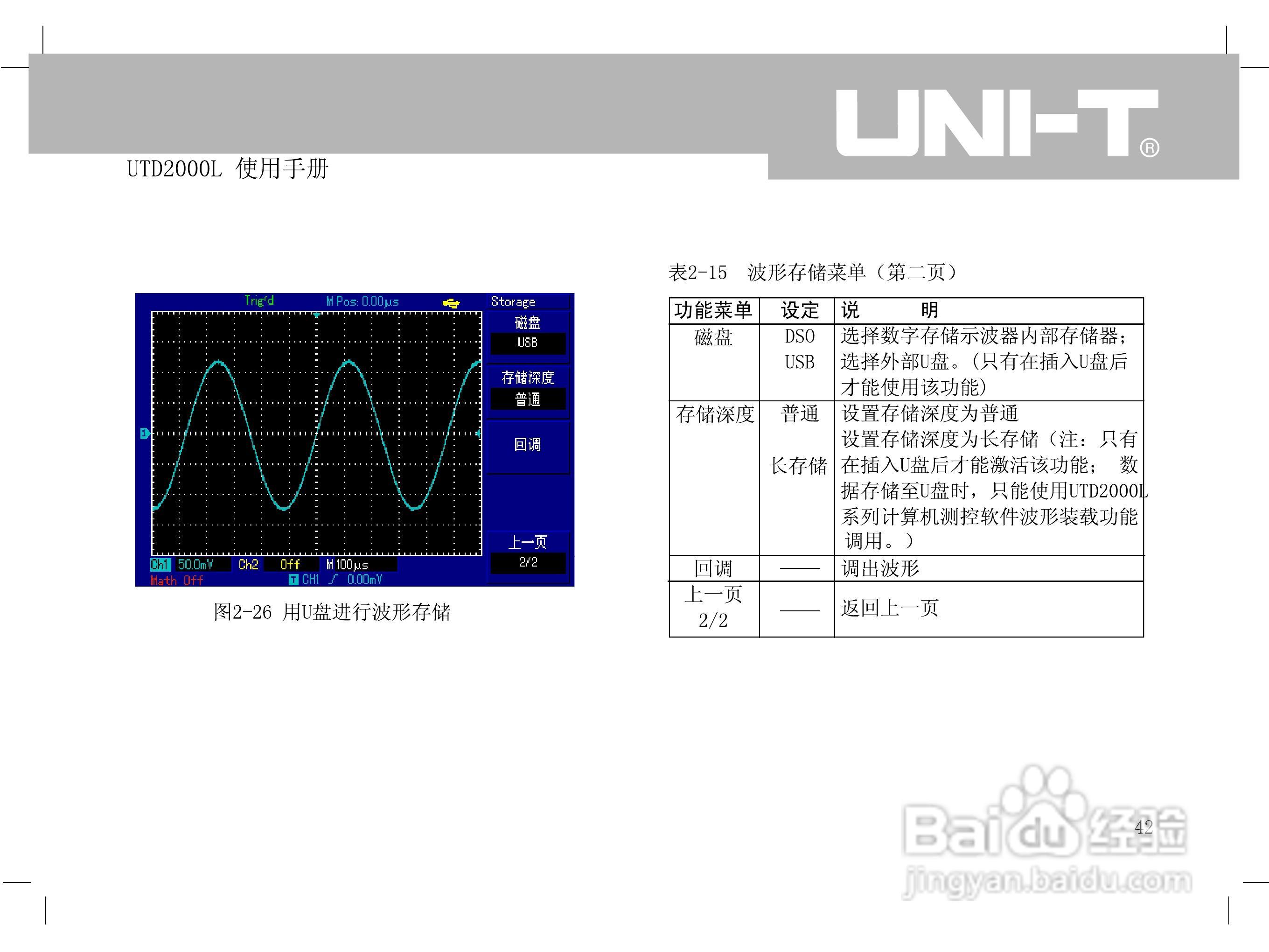 UTD2000L数字示波器使用手册:[6]