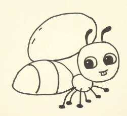 手工简笔画——怎么画背米粒的小蚂蚁