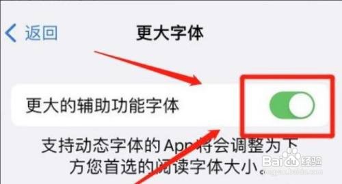 苹果手机更大的辅助字体在哪设置