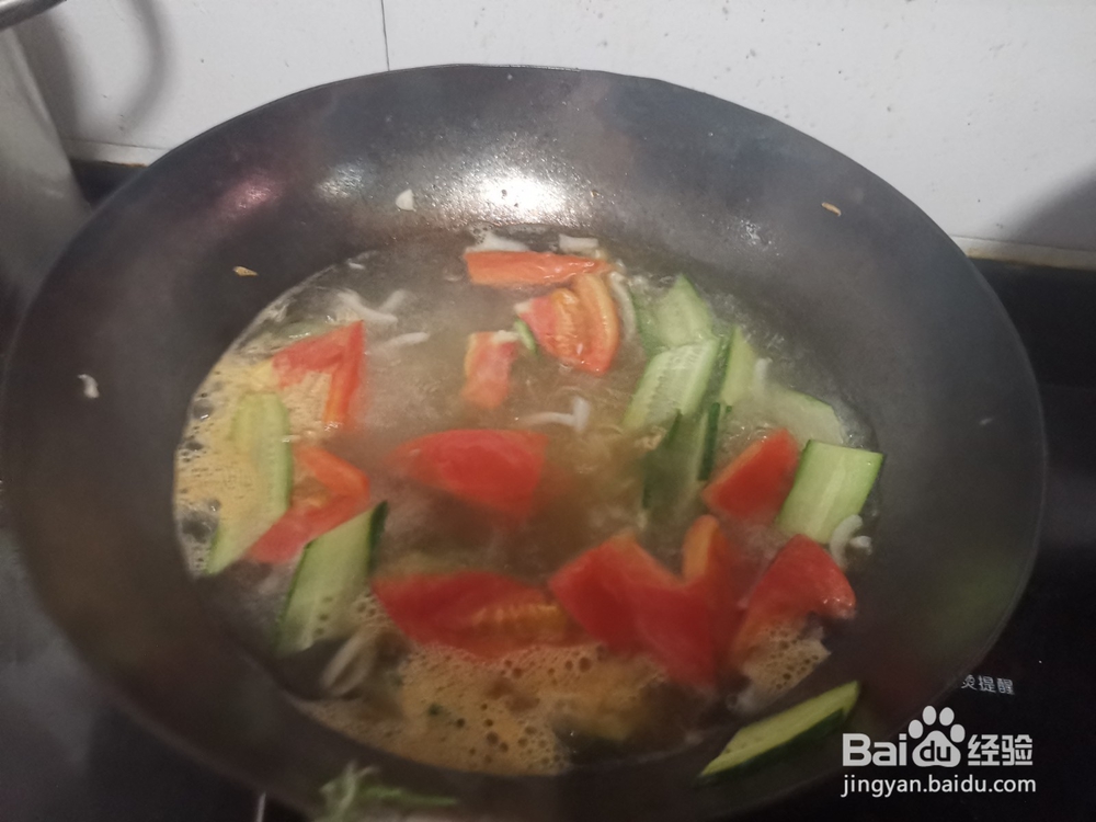 黄瓜柿子鸡蛋汤