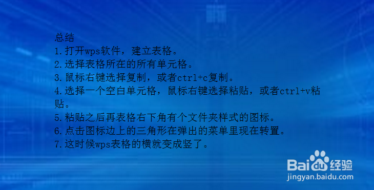 wps怎么把表格的横变成竖
