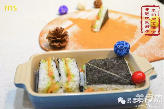 【减脂寿司三明治便当】