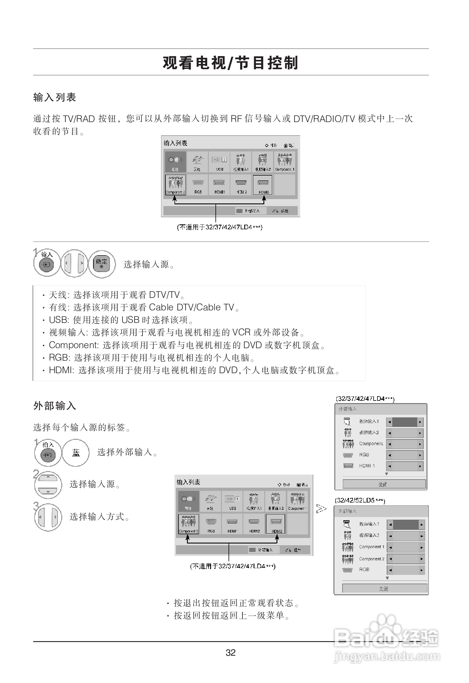 LG 32LD450-CA液晶彩电使用说明书:[4]