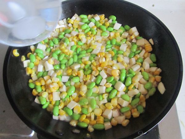 玉米毛豆炒杏鲍菇丁