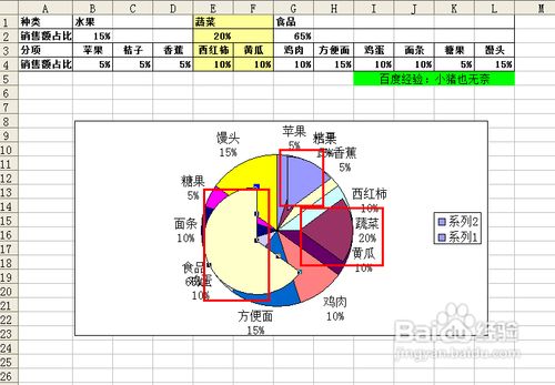 【Excel】复合饼图的制作技巧