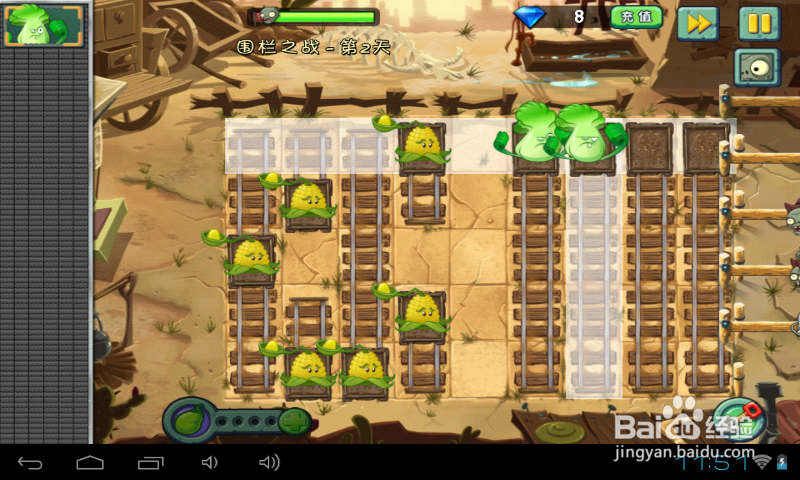 植物2中文版狂野西部围栏之战第2天过关攻略