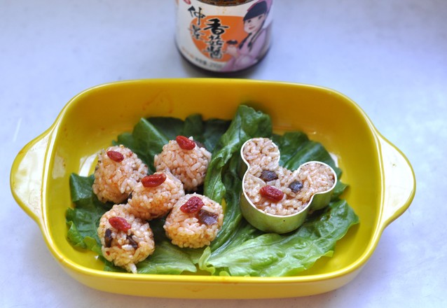 香菇酱小熊丘比沙拉便当