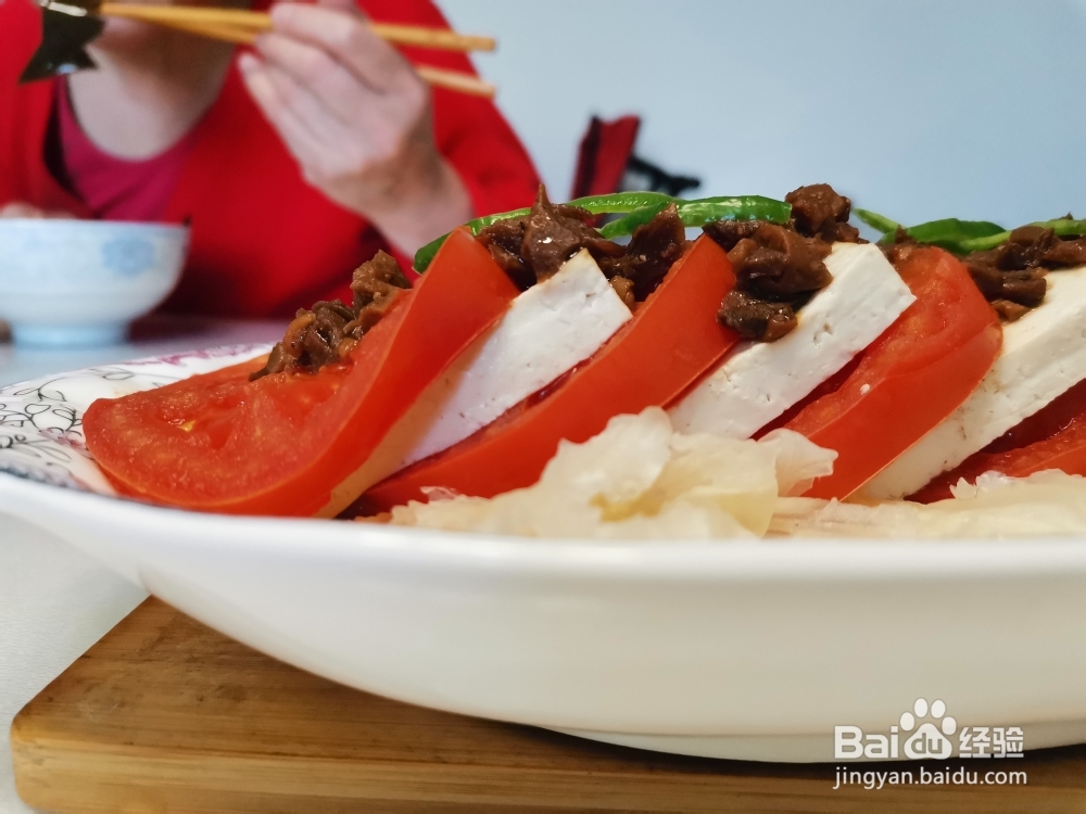 新手简单做菇菇酱茄汁蒸豆腐