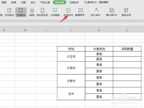 WPS如何多人共同办公处理一个表格