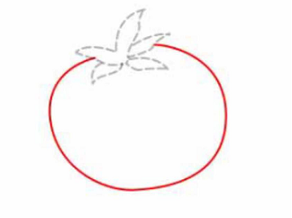简笔画-如何画番茄