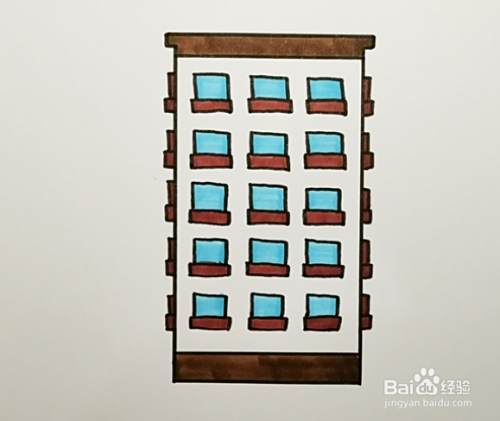 楼房的简笔画怎么画