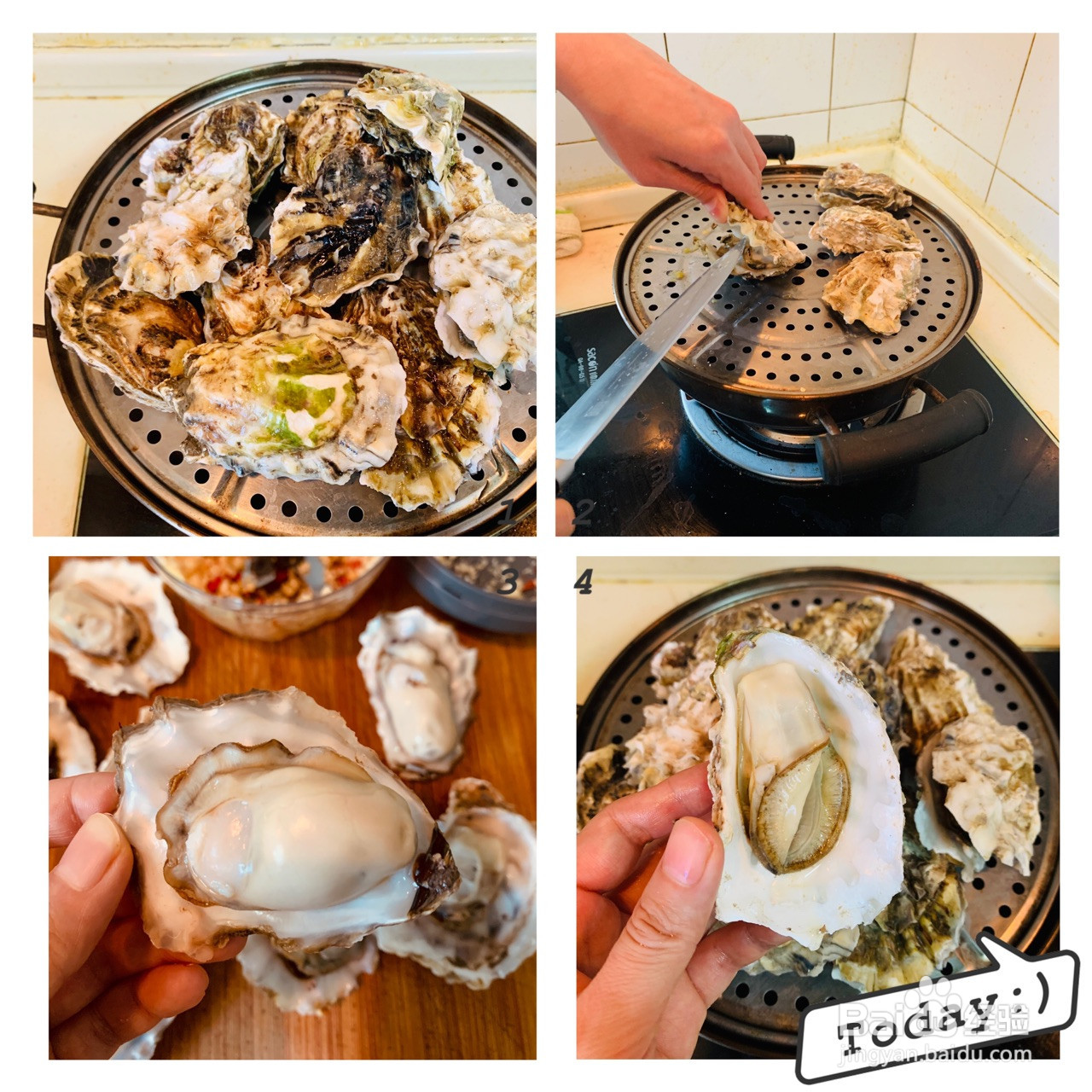 蒜蓉芝士焗生蚝的做法