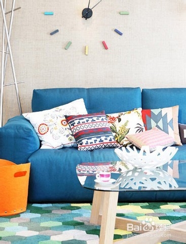 让你的客厅增加点俏皮色