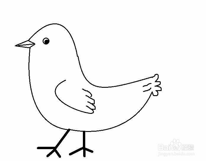 小鸡的简笔画画法