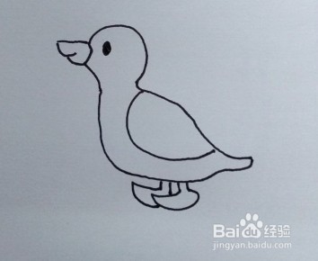 <b>简笔画：一只小鸭子</b>