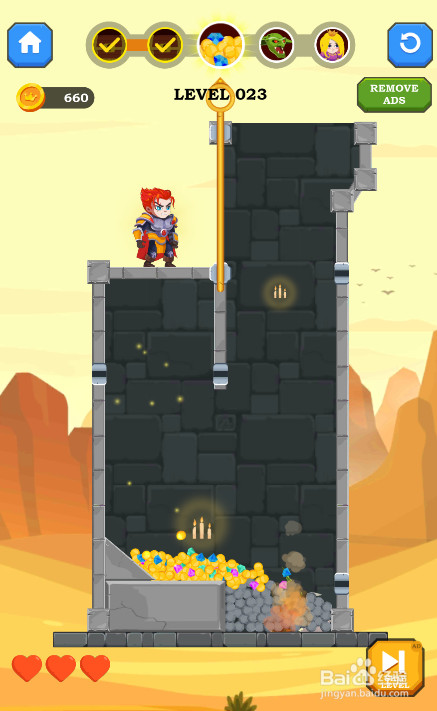 Hero Rescue Online的LEVEL 023如何通关？