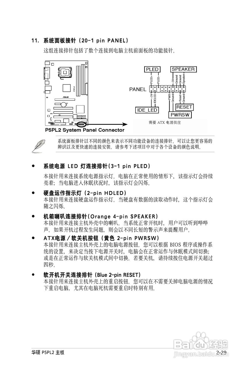 华硕P5PL2主板使用手册说明书:[5]