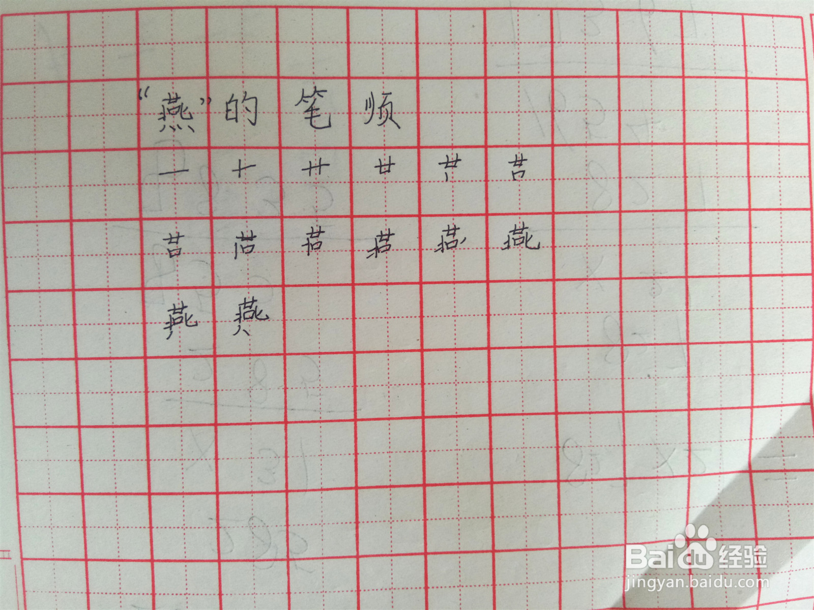 燕的笔顺怎么写