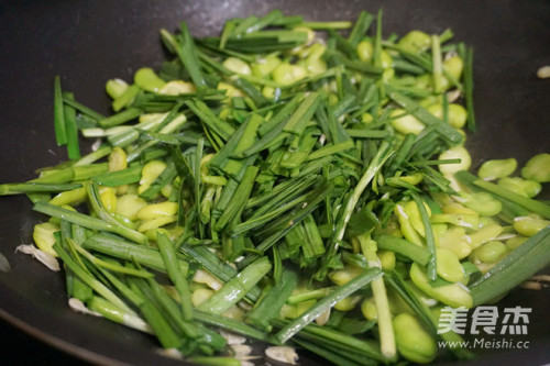 蠶豆蝦皮炒韭菜