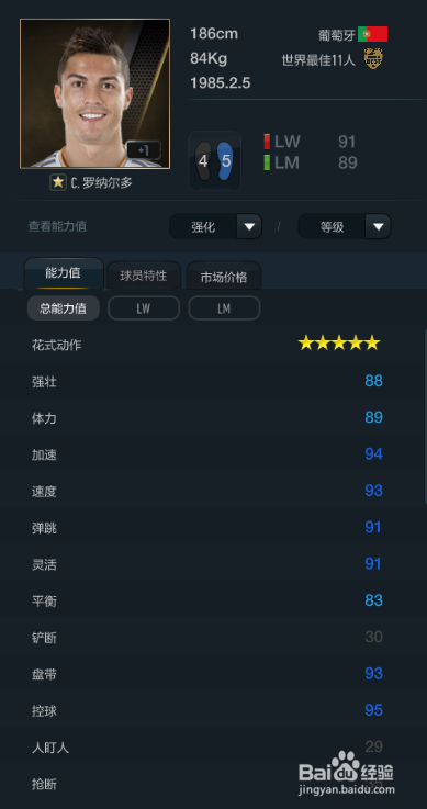 FIFA OL3强壮最好球员推荐（左边锋篇）
