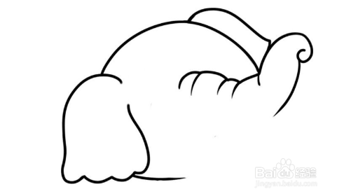 简笔画:沉稳的骆驼和小象绘画步骤