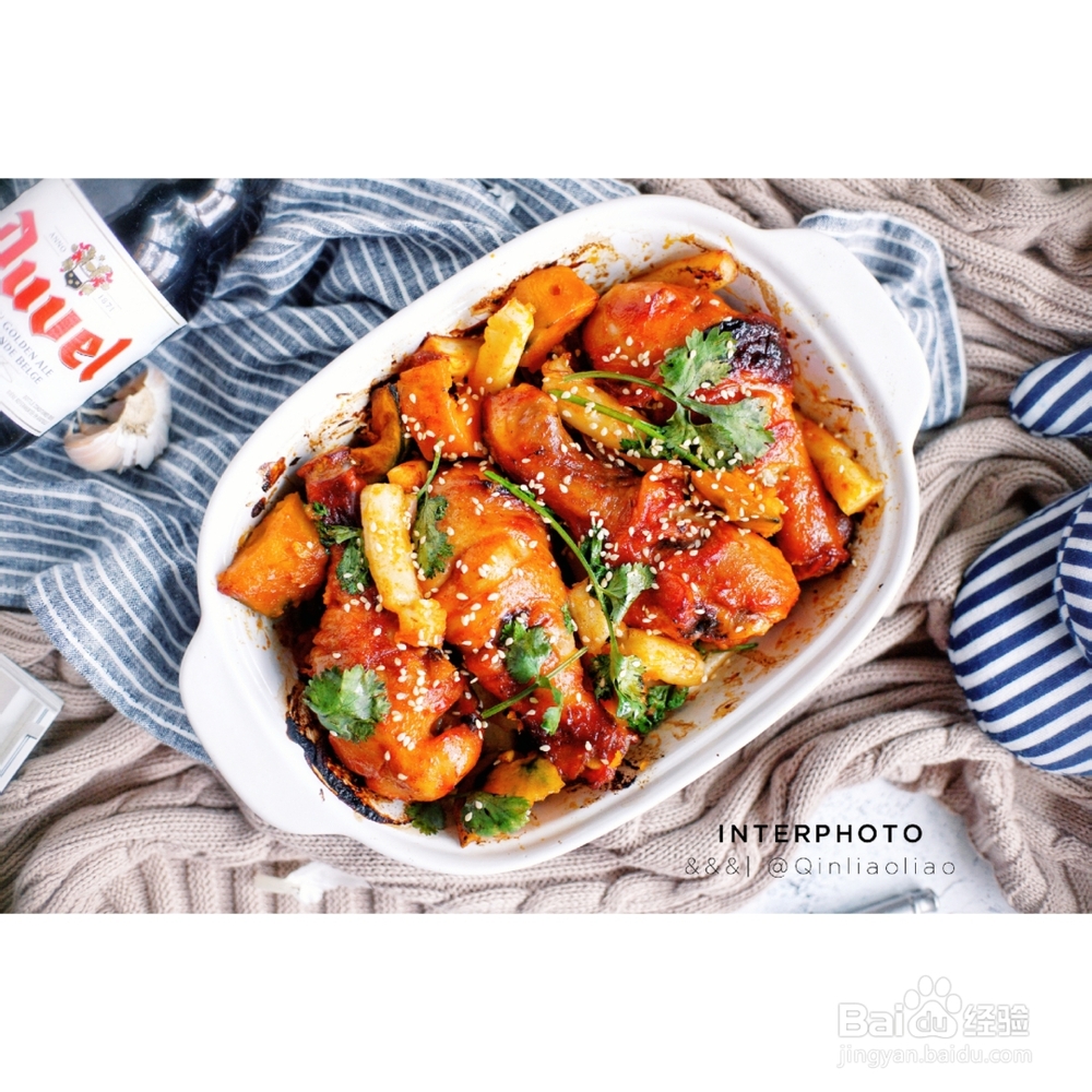 教你南瓜年糕烤鸡腿怎么做