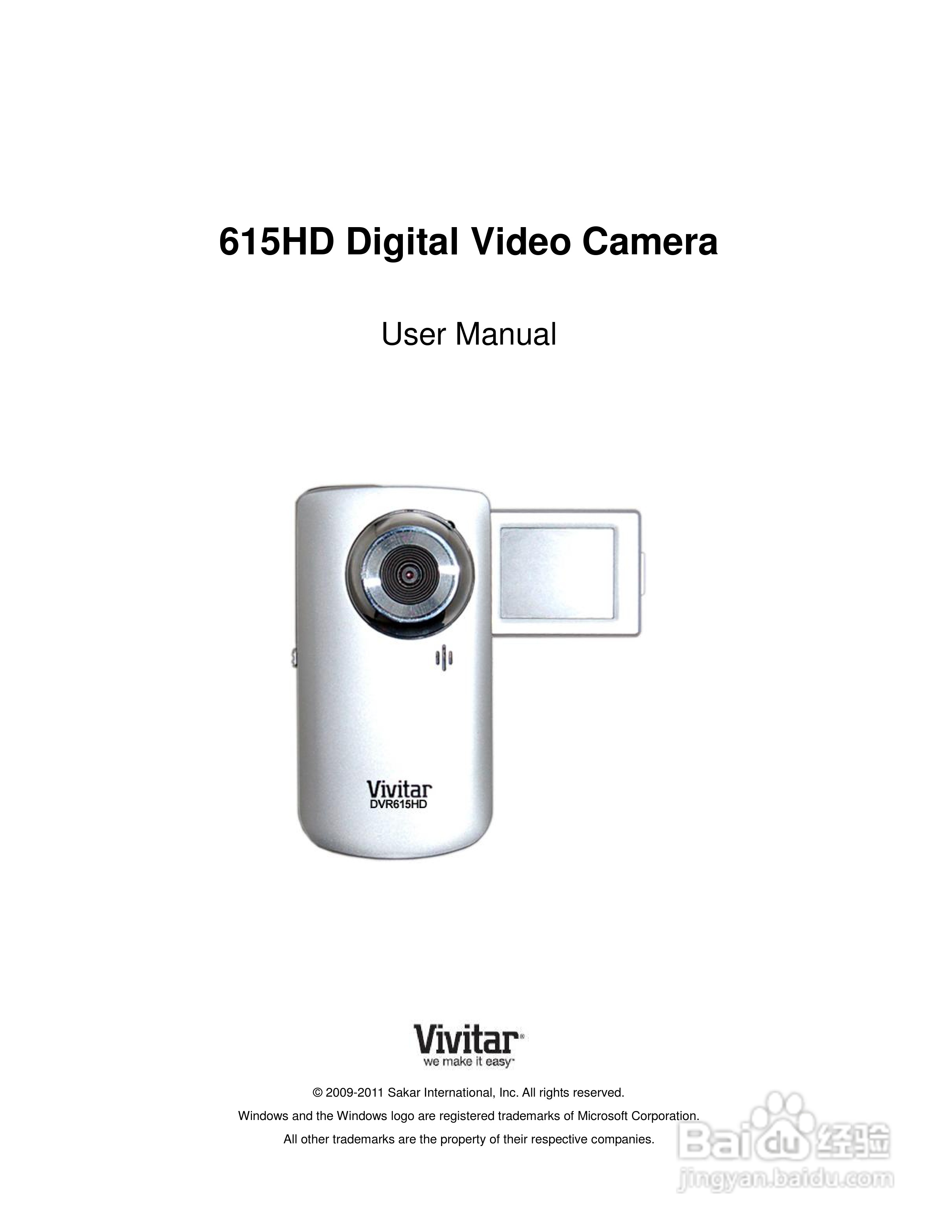 威达Vivitar DVR 615HD数码摄像机使用说明书:[1]