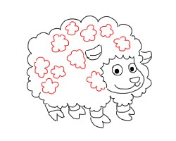 卡通绵羊怎么画