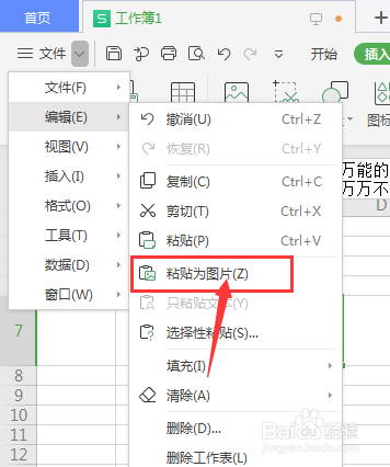 WPS表格中如何将文字转为图片